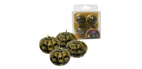 Pack 4 velas calabazas terror