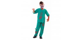 Disfraz de médico zombi niño