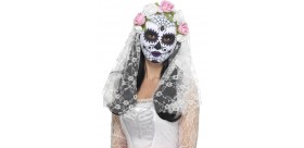 Máscara de novia del día de muertos