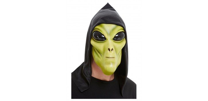 PartyHop Máscara de cabeza de alienígena verde, máscara de látex para  disfraz de fiesta de Halloween