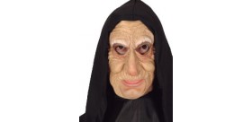 Máscara vieja con capucha.
