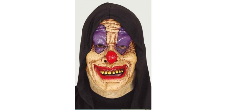 Máscara payaso con capucha. Látex