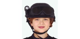 Casco infantil antidisturbios con linterna