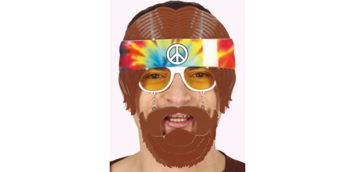 Gafas hippie con pelo