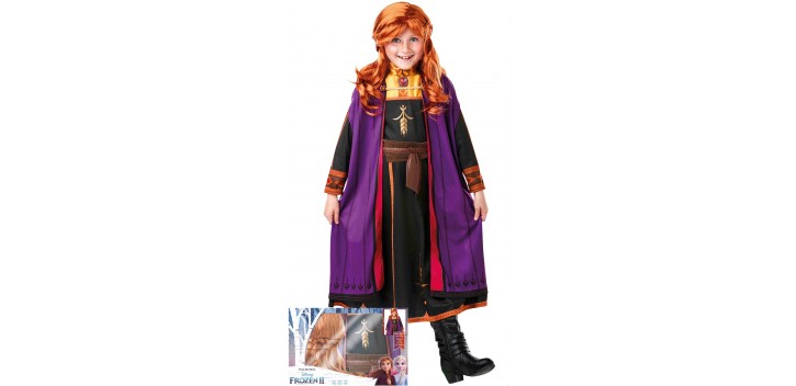 Disfraz y peluca en caja de la princesa Anna - Frozen 2