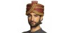 turbante MARAJA - MORO rojo/oro