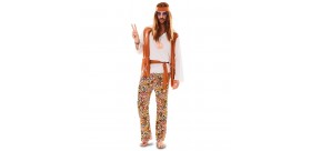 DISFRAZ ADULTO HIPPIE CHICO