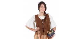 DISFRAZ ADULTO CHALECO MEDIEVAL CHICA