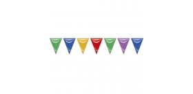guirnalda banderines de colores - 50 metros