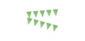 guirnalda banderin verde con lunares - 5 metros