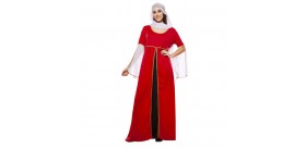 disfraz adulto dama medieval roja