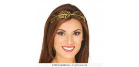 diadema metalica hojas laurel