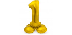 globo foil numero 72 cms. con base - dorado