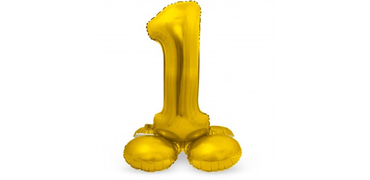 globo foil numero 72 cms. con base - dorado
