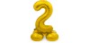 globo foil numero 72 cms. con base - dorado