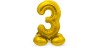 globo foil numero 72 cms. con base - dorado