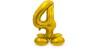globo foil numero 72 cms. con base - dorado