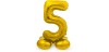 globo foil numero 72 cms. con base - dorado