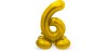 globo foil numero 72 cms. con base - dorado