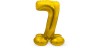 globo foil numero 72 cms. con base - dorado