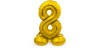 globo foil numero 72 cms. con base - dorado