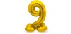 globo foil numero 72 cms. con base - dorado