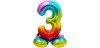 globo foil forma de numero 72 ctms arco iris