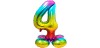 globo foil forma de numero 72 ctms arco iris