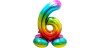globo foil forma de numero 72 ctms arco iris