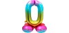 globo foil forma de numero 72 ctms arco iris
