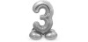 globo foil forma numero de 72 cms. - plata