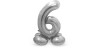 globo foil forma numero de 72 cms. - plata