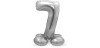 globo foil forma numero de 72 cms. - plata