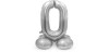globo foil forma numero de 72 cms. - plata