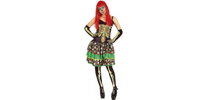 DISFRAZ ADULTO CATRINA ELEGANTE